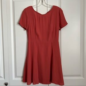 Forever 21 Salmon Pink Backless Skater Dress Size M